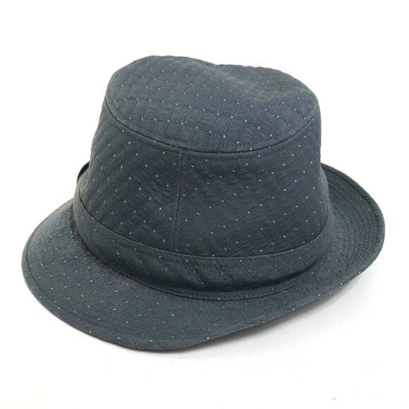 HERMES Quilted Dot pattern hat Canvas gray - Picture 4 of 7